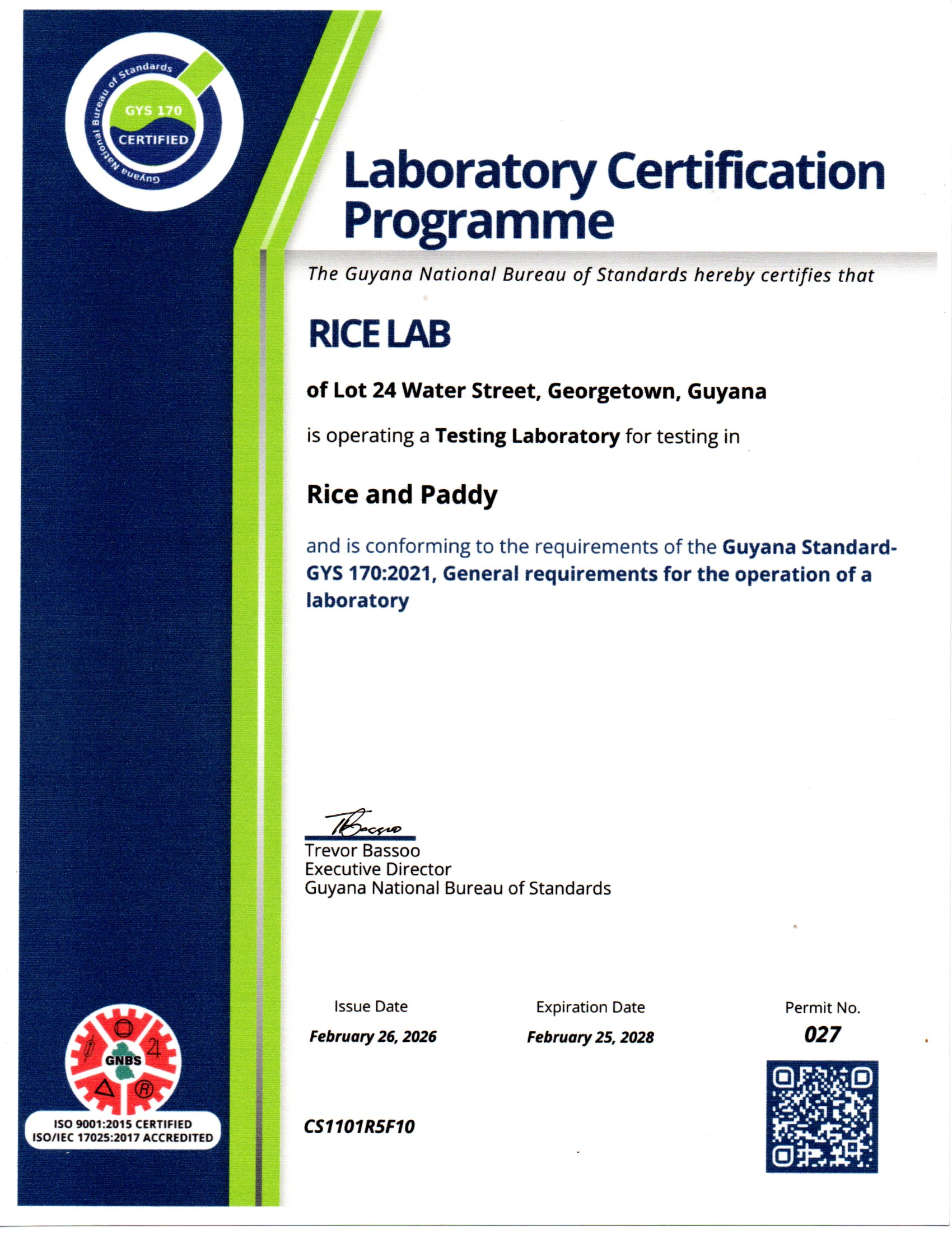 GNBS Certificate 2026